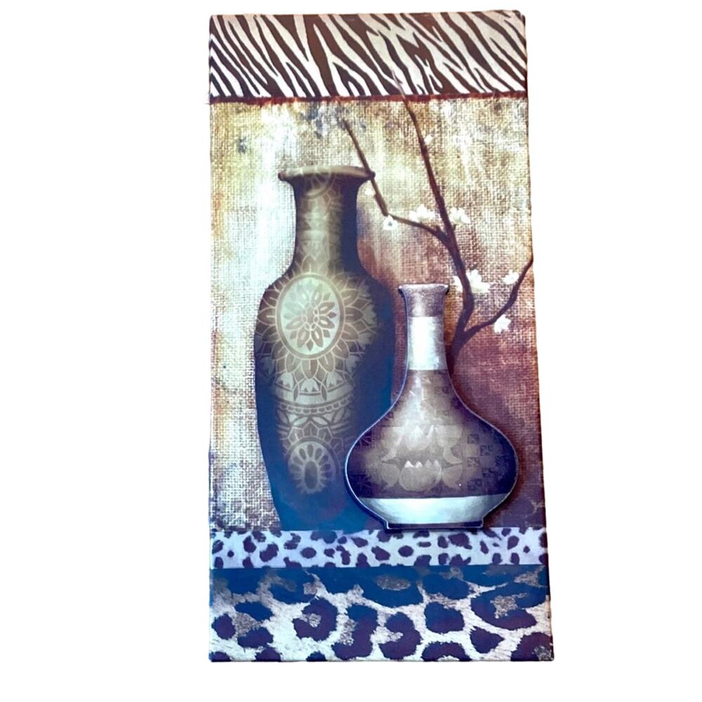 Canvas Art with Lift Accent - Vases